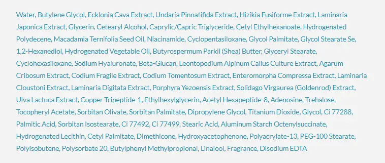 Heimish Marine Care Eye Cream Ingredients