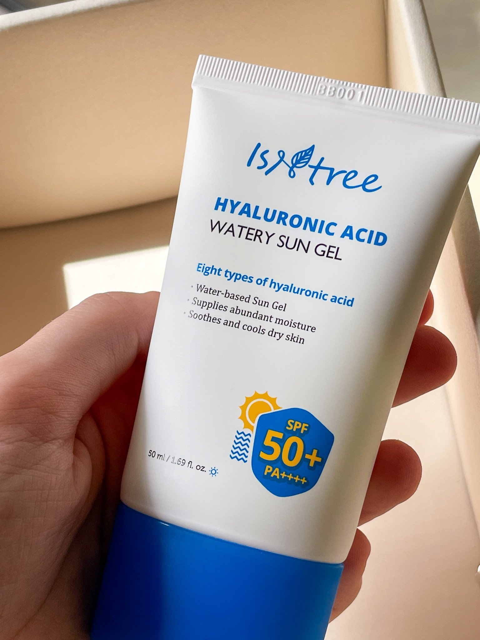 ISNTREE Hyaluronic Acid Watery Sun Gel Review Kbeauty Notes