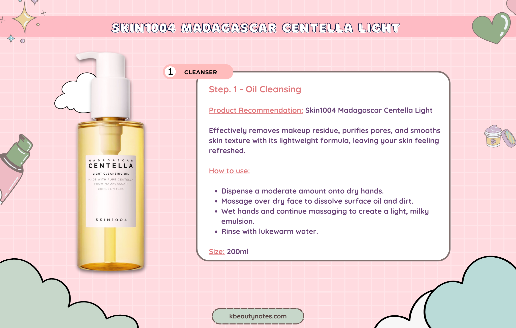 Korean Glass Skin - Skin1004 Cleansing Oil